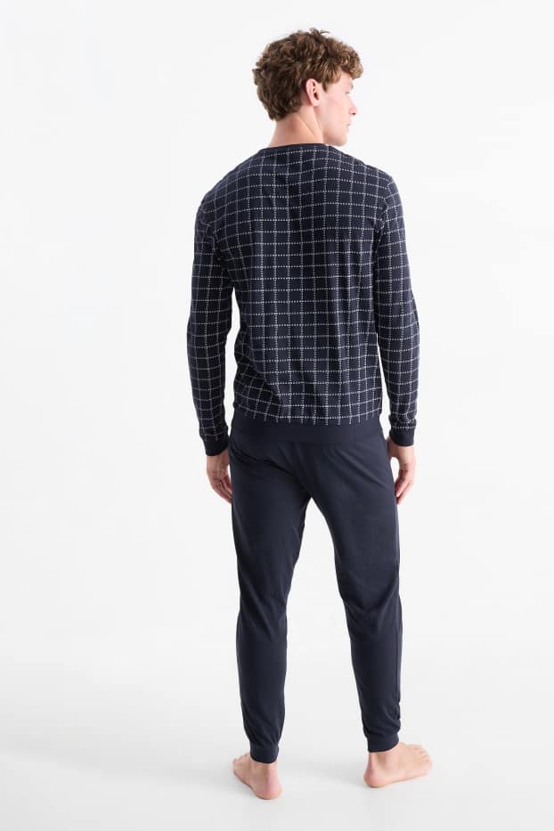 Hommes - Pyjama - bleu foncé