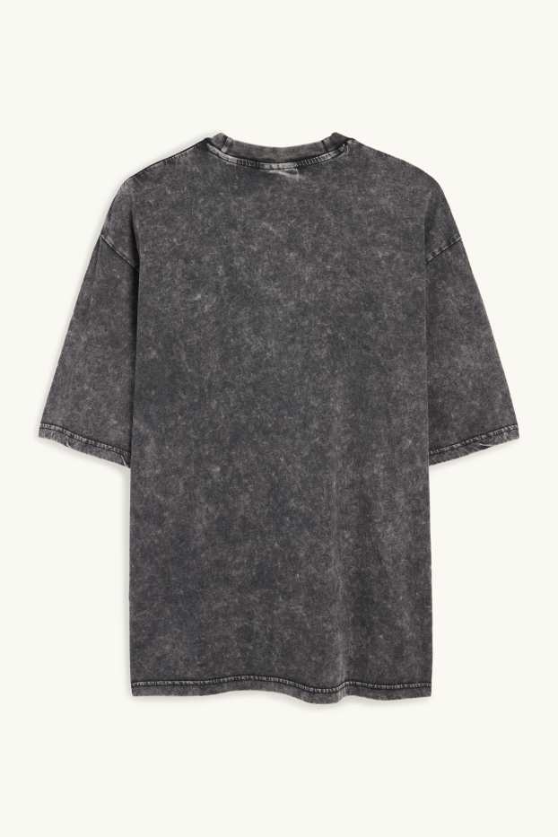 Hommes - T-shirt - oversize - gris foncé