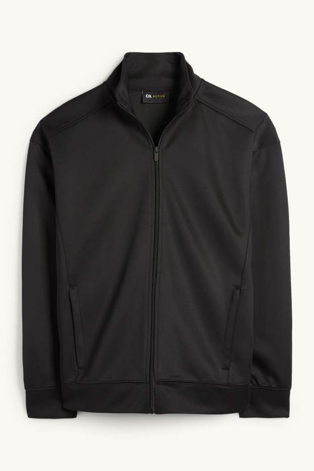 Hommes - Sweat zippé de sport - noir