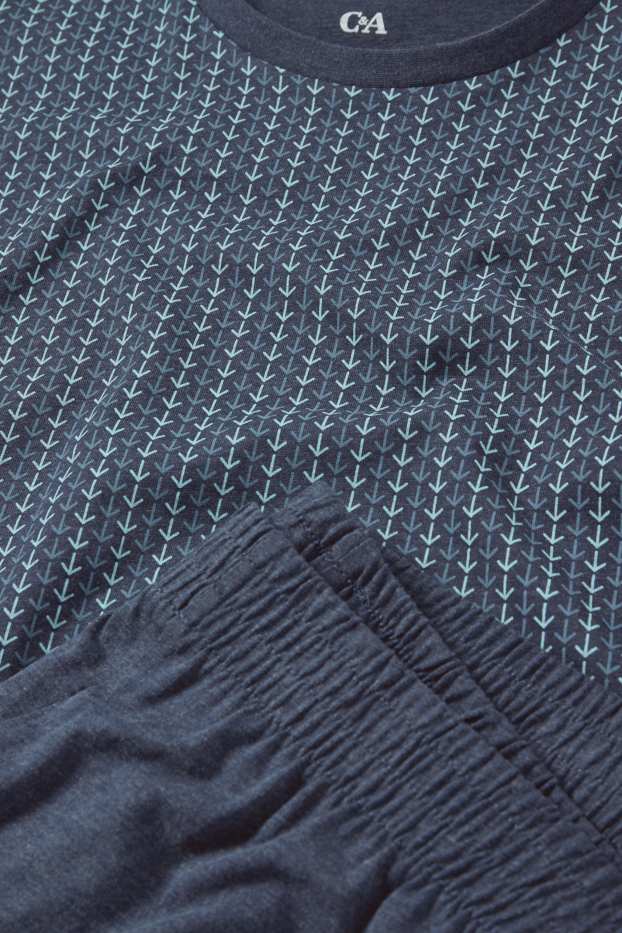 Hommes - Pyjashort - bleu foncé