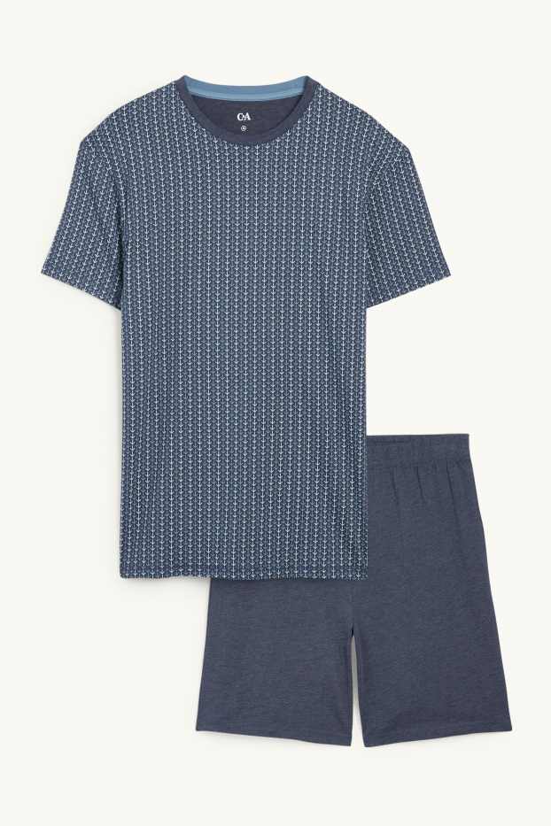 Hommes - Pyjashort - bleu foncé