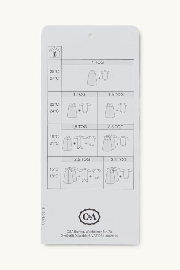 Unisex - Giraffe - baby sleeping bag - 0-4 months - light beige