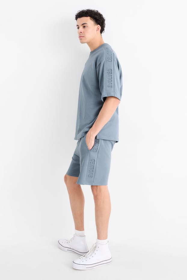 Hommes - Short en molleton - bleu