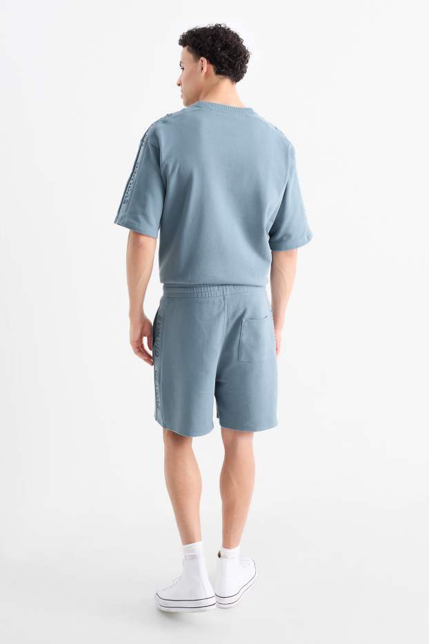 Hommes - Short en molleton - bleu
