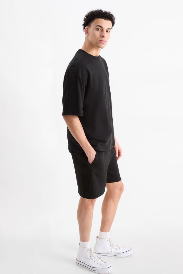 Hommes - Short en molleton - noir