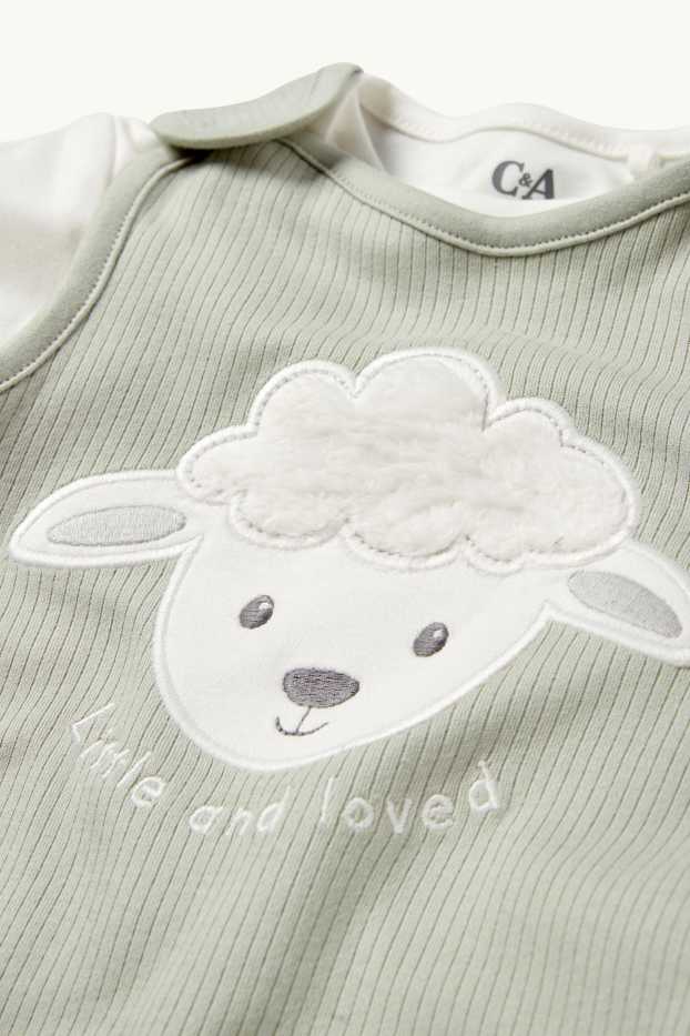 Baby Boys - Sheep - romper set - 2 piece - mint green