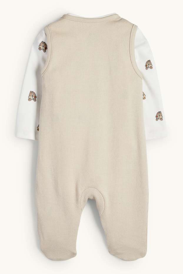 Unisex - Chip ‘n’ Dale - romper set - 2 piece - light beige