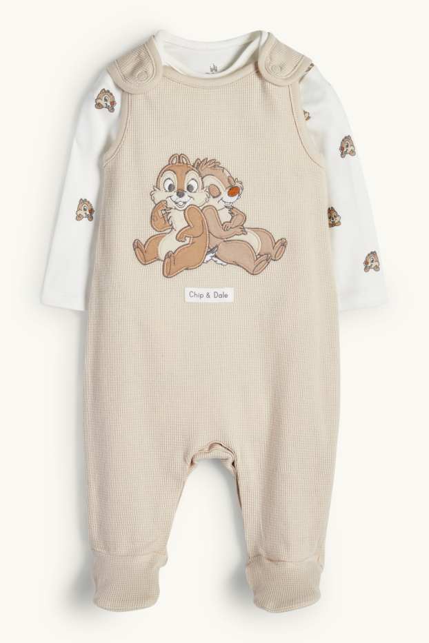 Unisex - Chip ‘n’ Dale - romper set - 2 piece - light beige