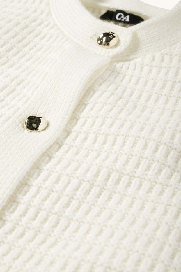Mujer - Cárdigan - con textura - blanco roto