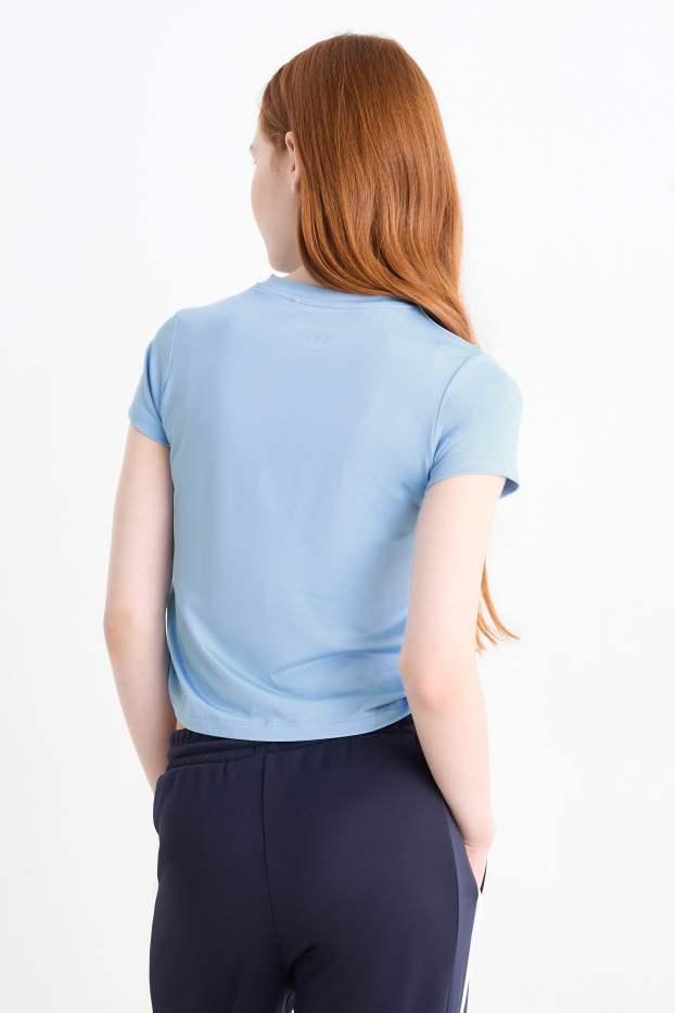 Enfants filles - Lot de 2 - hauts de sport - bleu clair