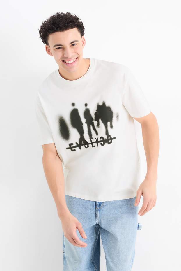 Mężczyźni - T-shirt - biały