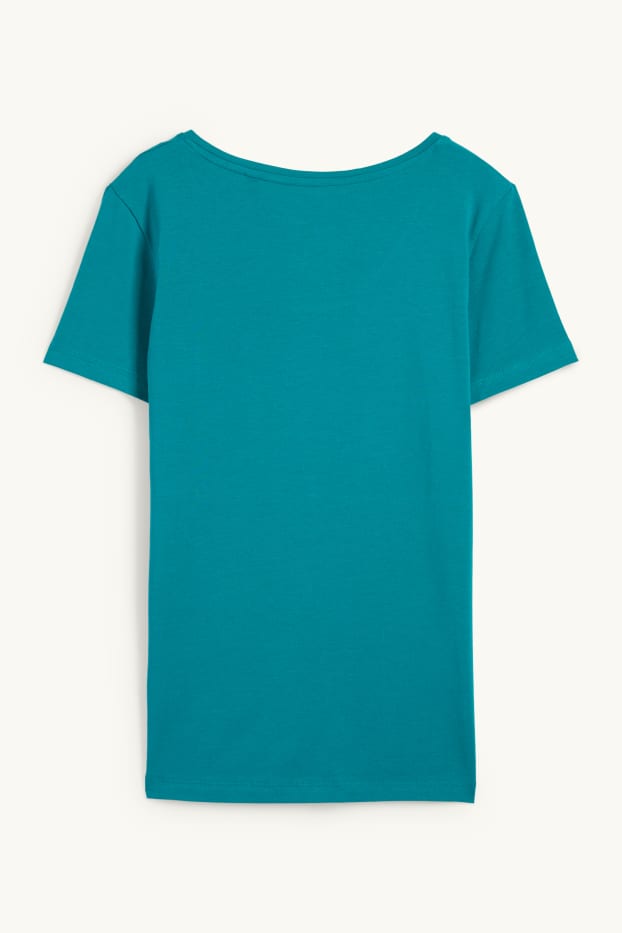 Damen - T-Shirt - Slim Fit - türkis
