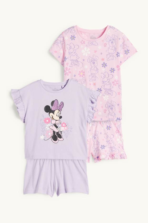 Nena - Paquet de 2 - Minnie Mouse - pijama d’estiu - 4 peces - violeta