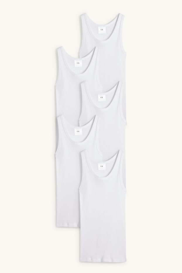 Home - Paquet de 5 - samarreta interior - canalé doble - seamless - blanc