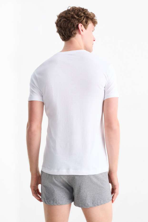 Herren - Multipack 3er - Unterhemd - weiss