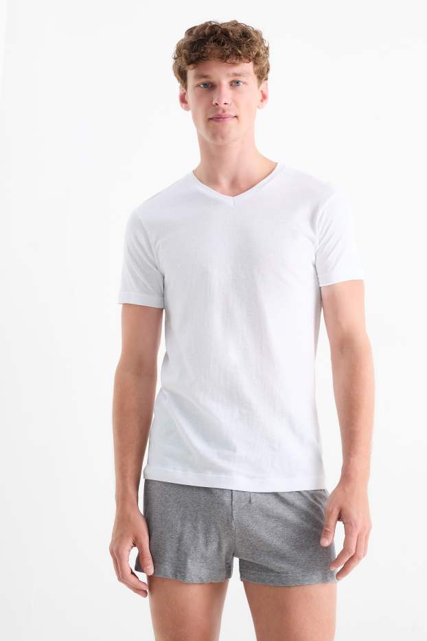 Herren - Multipack 3er - Unterhemd - weiss