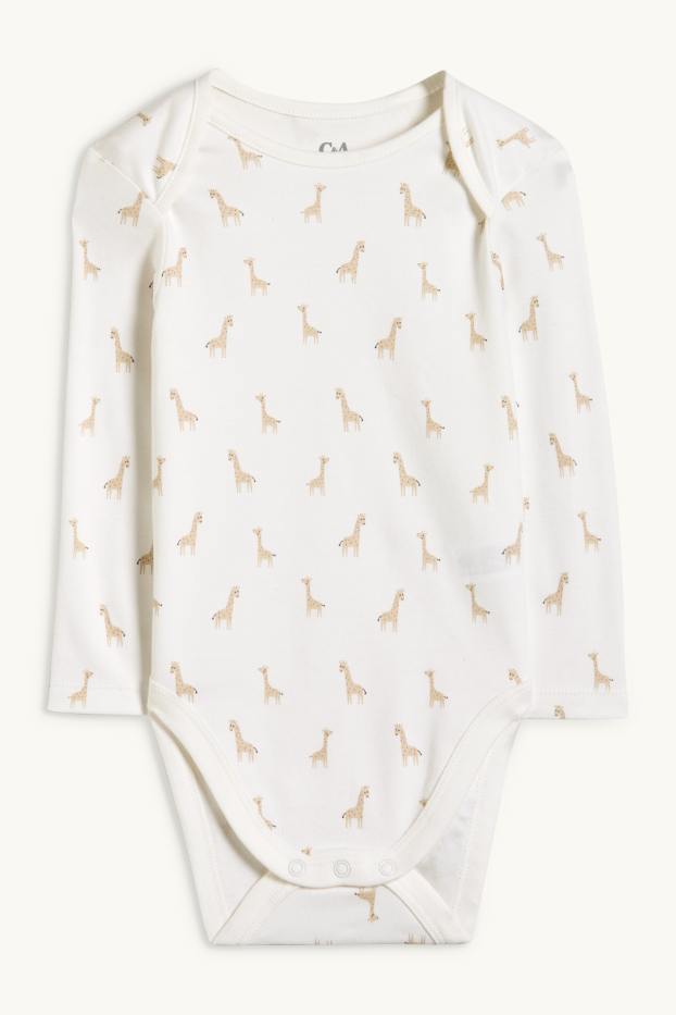 Unisex - Giraffe - romper set - 2 piece - gray