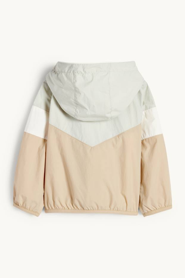 Baby: jongens - Babyjas met capuchon - waterafstotend - beige