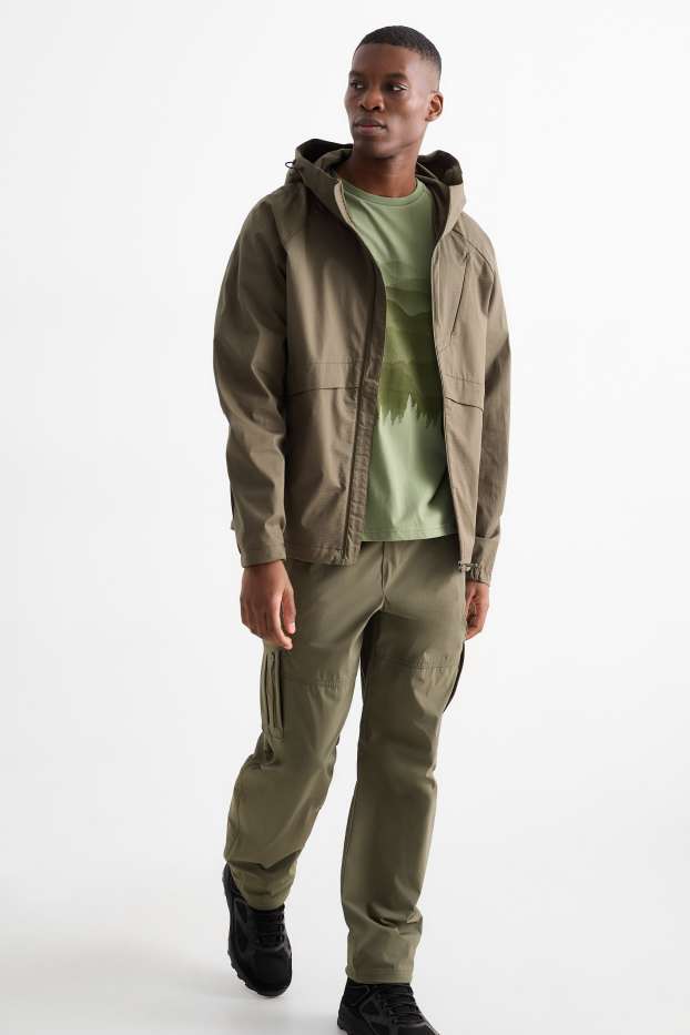 Hommes - Pantalon cargo de sport - relaxed fit - vert foncé
