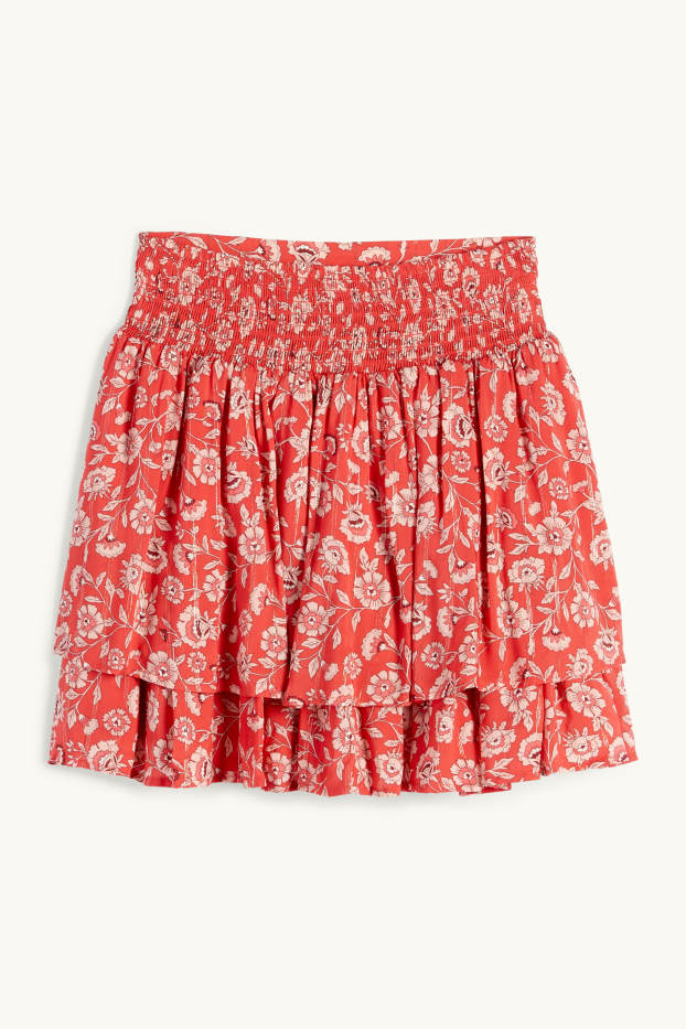 Nena - Faldilla - de flors - vermell