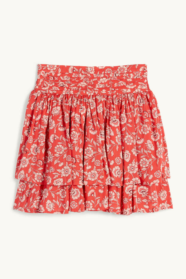 Nena - Faldilla - de flors - vermell