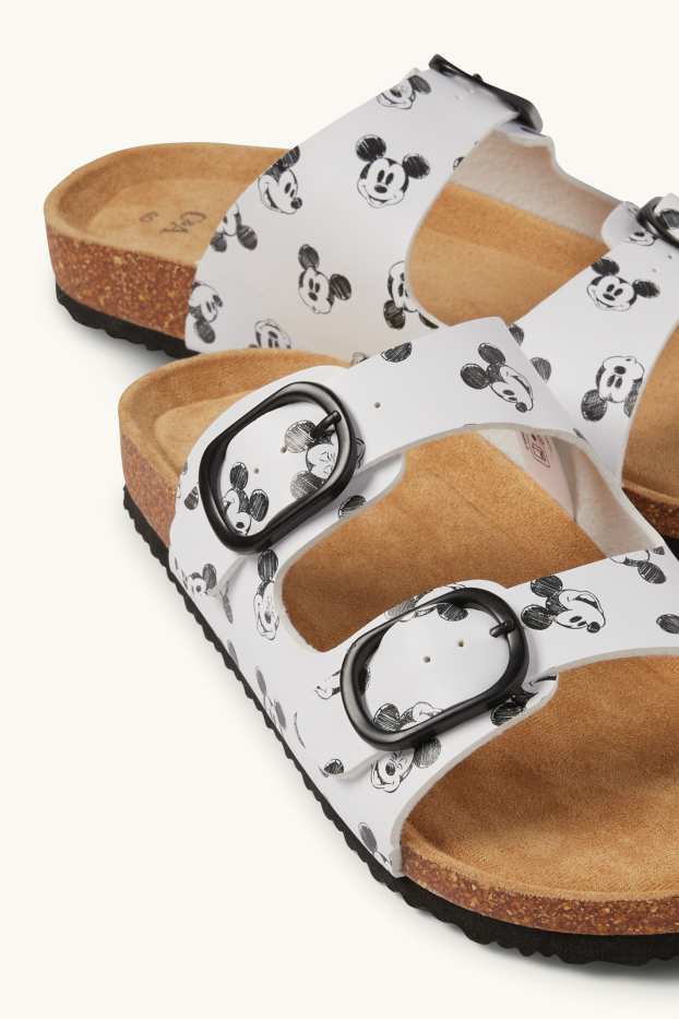 Dona - Sandàlies - imitació de pell - Mickey Mouse - blanc