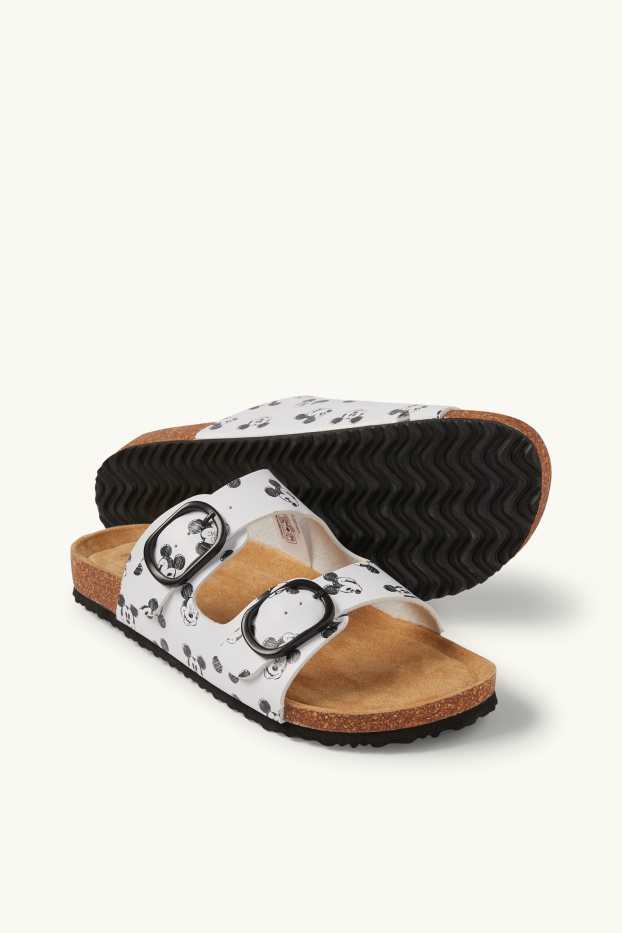 Dona - Sandàlies - imitació de pell - Mickey Mouse - blanc
