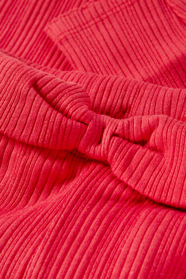 Neonate - Leggings per neonati - a coste - rosso