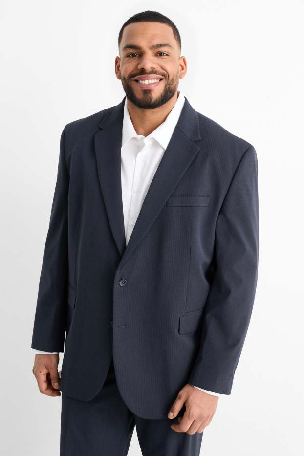 Hommes - Veste de costume - regular fit - Flex - bleu foncé