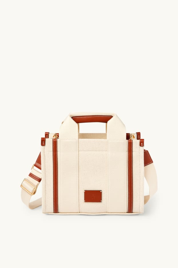 Women - Crossbody bag with detachable bag strap - beige