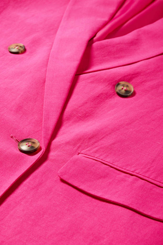 Dona - Americana llarga amb component de lli - regular fit - fúcsia