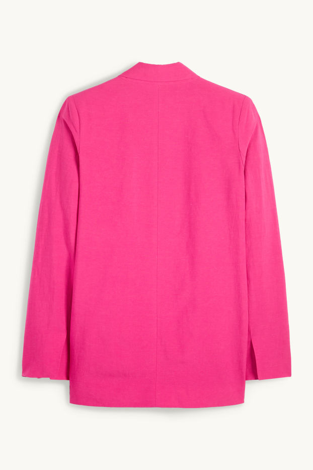 Dona - Americana llarga amb component de lli - regular fit - fúcsia