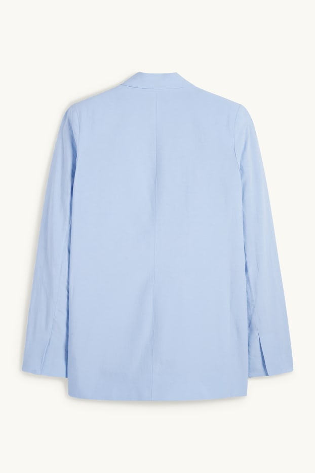 Dona - Americana llarga amb component de lli - regular fit - blau clar