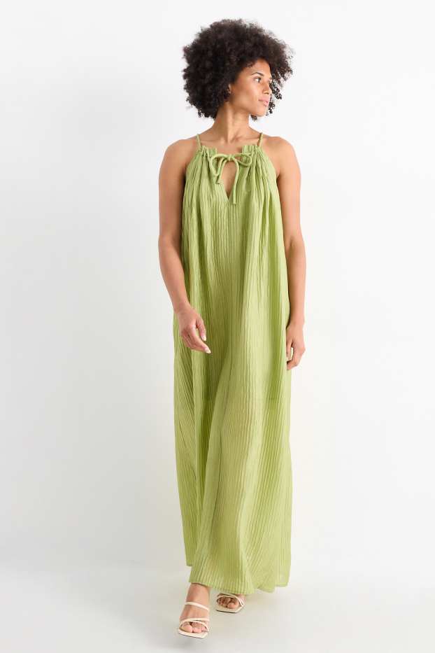 Femmes - Robe évasée - vert clair
