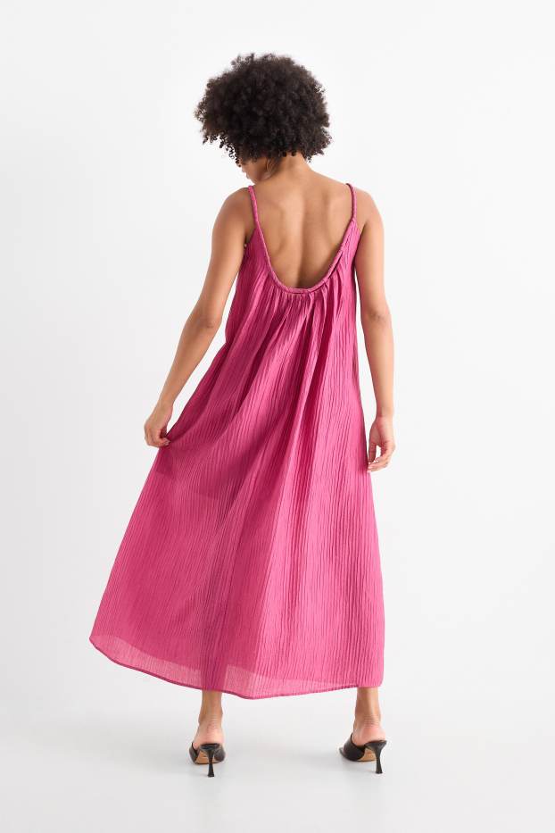 Women - A-line dress - dark rose