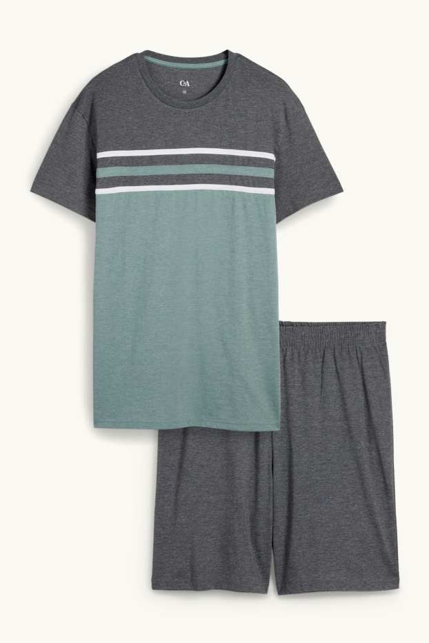 Herren - Shorty-Pyjama - grau