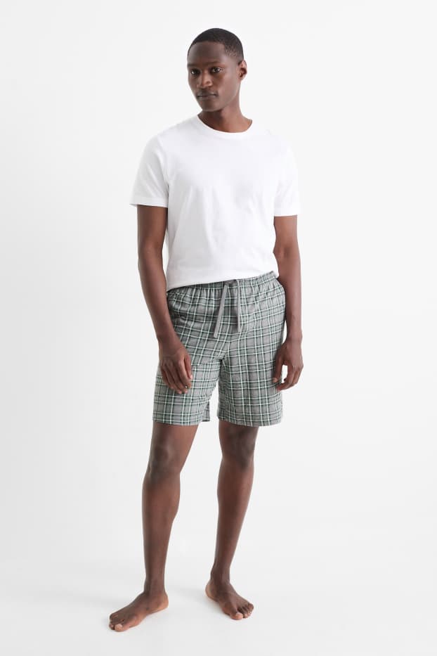 Hommes - Lot de 2 - shorts de pyjama - gris