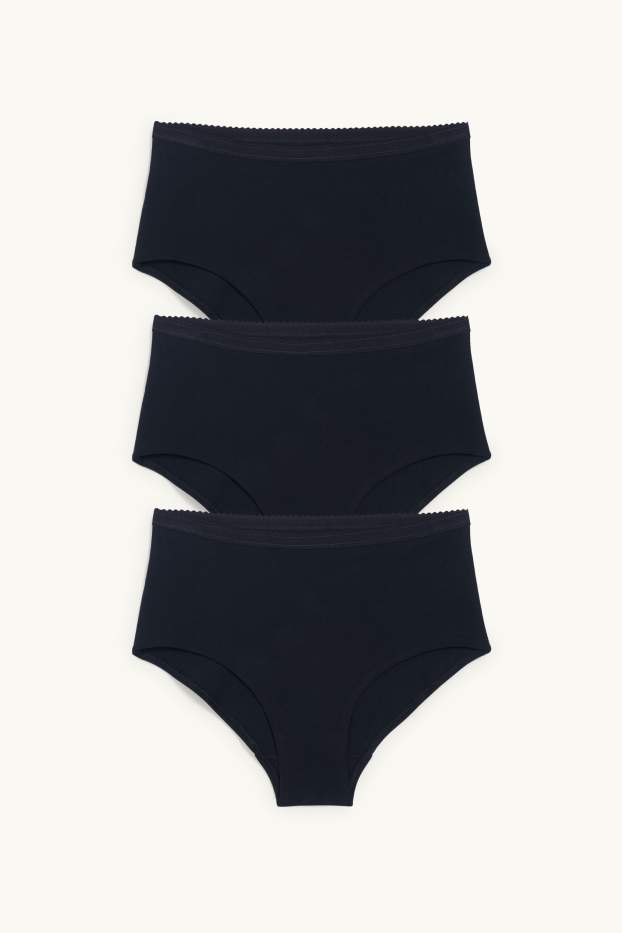 Women - Multipack of 3 - knickers - black