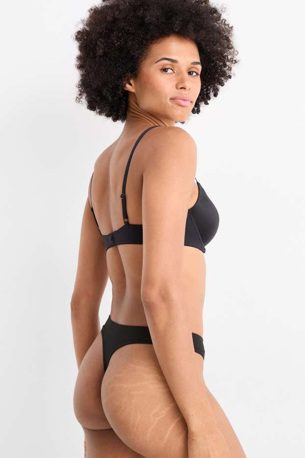 Women - Multipack of 3 - thong - seamless - black