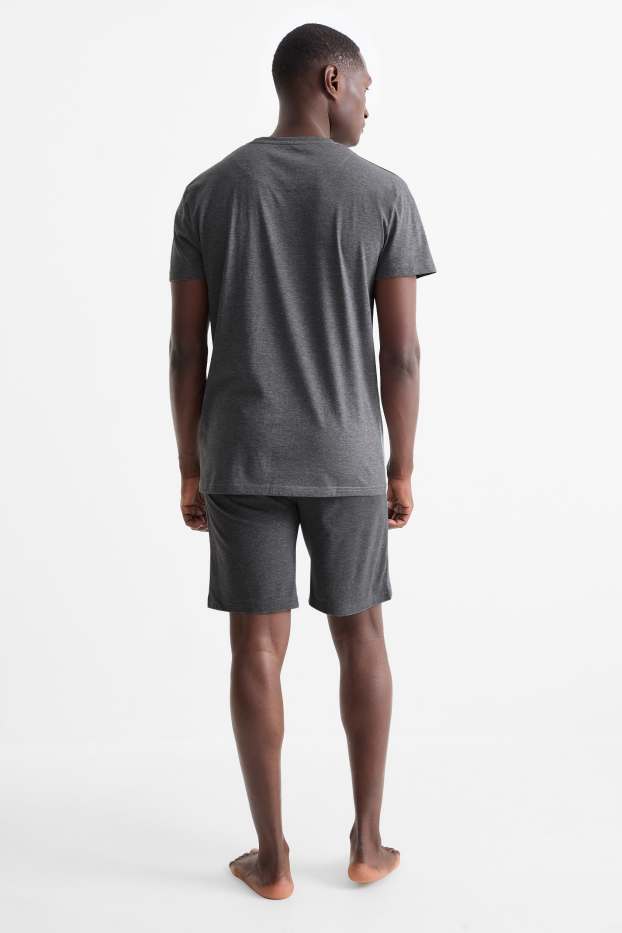 Herren - Shorty-Pyjama - grau