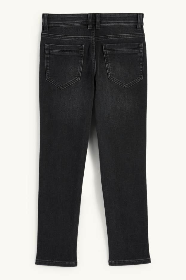 Kinder Buben - Slim Jeans - Thermojeans - Jog Denim - dunkeljeansgrau
