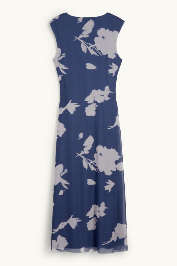 Donna - Vestito in rete - a fiori - blu