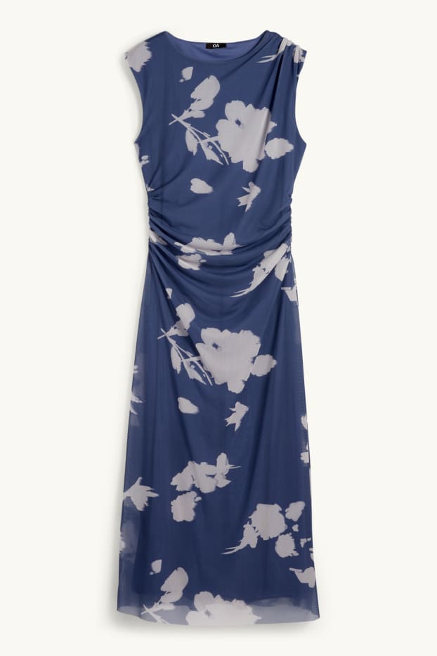 Donna - Vestito in rete - a fiori - blu