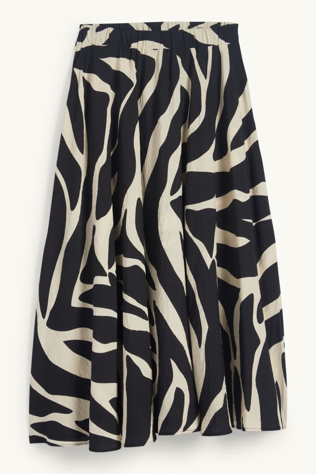 Dona - Faldilla - estampada - negre/beix