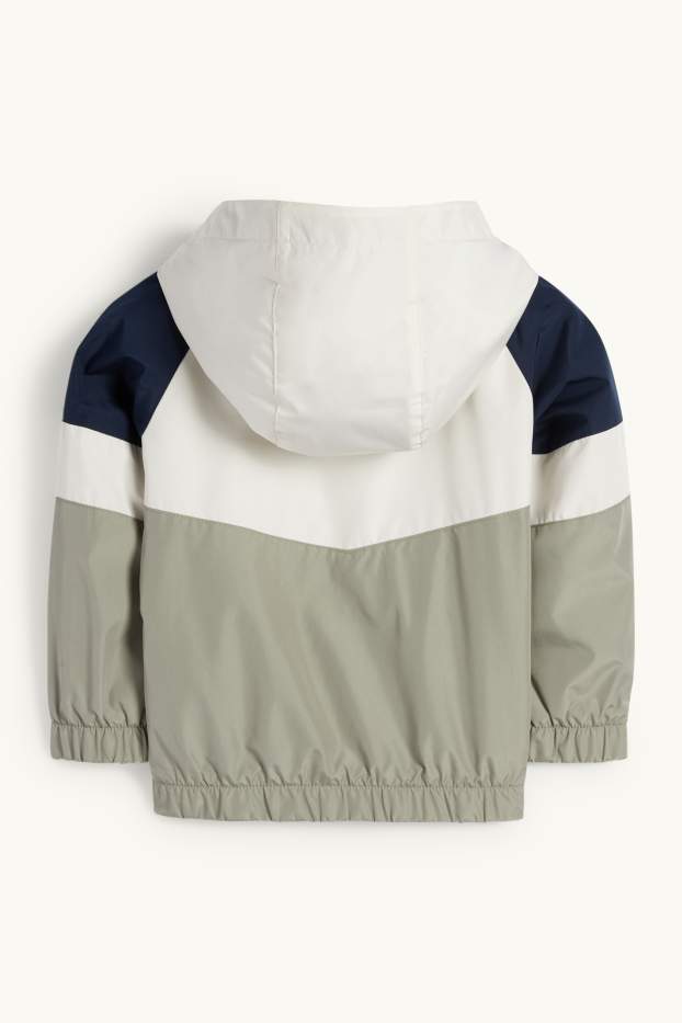 Kinder Jungen - Jacke mit Kapuze - wasserabweisend - grün