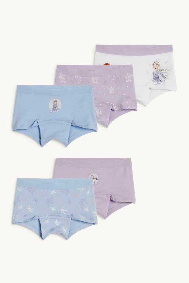 Kinder Mädchen - Multipack 5er - Die Eiskönigin - Boxershorts - blau