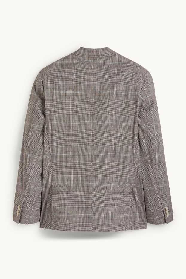 Herren - Baukasten-Sakko mit Leinen-Anteil - Regular Fit - Stretch - grau