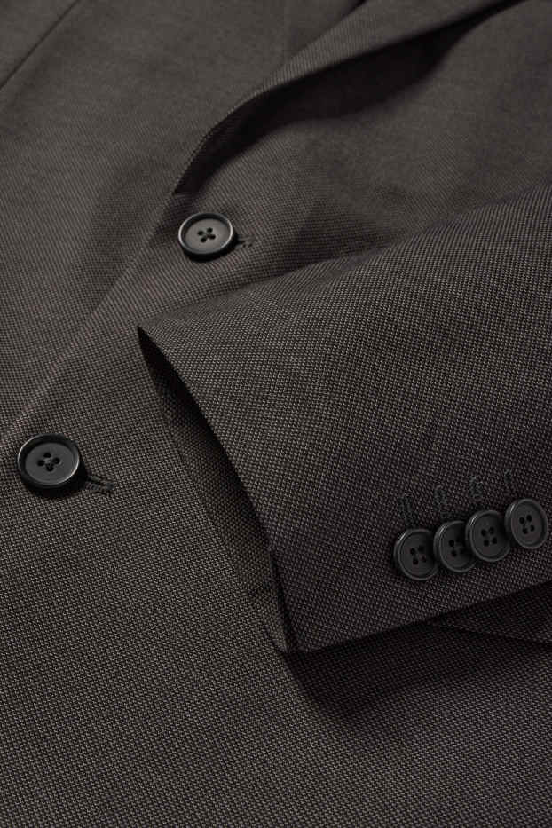 Men - Suit with tie - slim fit - 4 piece - dark gray