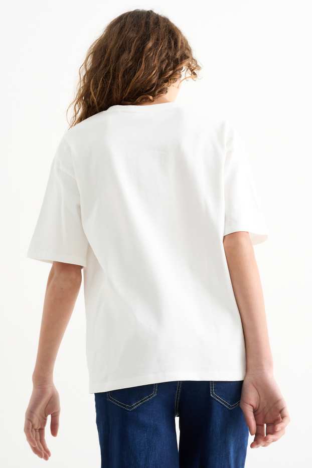 Enfants filles - Lot de 2 - T-shirts - blanc crème