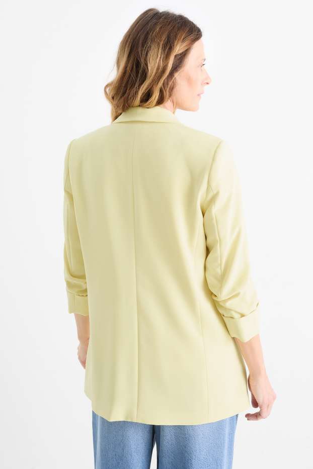 Damen - Business-Blazer - Relaxed Fit - hellgelb
